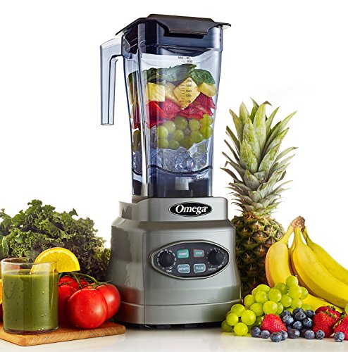 Click Here to See More Images Omega Juicer OM7560S 3 Peak HP Blender, 1, Silver
