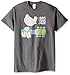 Trevco Men's Woodstock Perched T-Shirt, Charcoal, Large