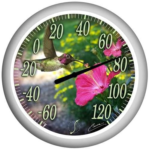 Symmetry 12" Hummingbird Bouquet Thermometer - 90041