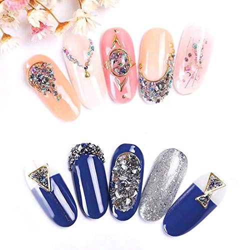 5600Pcs Ultra Mini Micro Diamonds Rhinestone Crystals, KISSBUTY 4 Colors Tiny 1.2mm Micro Diamond Glass Sand Rhinestones for Nail Art Sparkly Micro Nail Art Gems, Rose Gold AB Shine Clear Ore Silver - Thumbnail 5
