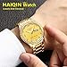 Mens Luxury Quartz Watches Classic Gold Business Watch for Men Full Stainless Steel Luminous Wristwatch Waterproof Clock
