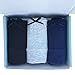 3 Pack Dark Blue Cat Cotton Brief Menstrual Period Panty, Light Incontinence Panty, Absorbent Cotton Panty (Medium)