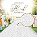 Wedding Aisle Runner with Floral Motif, Create Your Dream Day with Gorgeous Aisle Runners for Weddings, Extra Large Cut to Fit, Durable 50 GSM Polyester with Strong Adhesive , 100’ x 3’