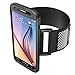 Galaxy S6 Armband, SUPCASE Easy Fitting Sport Running Armband with Premium Flexible Case Combo for Samsung Galaxy S6 (Black)