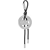 Michael Kors MK Metal Circle Bubble Charm, Silver-Tone Hardware/Key Charm/Black