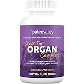 Paleovalley Grass Fed Beef Organ Complex - Freeze-Dried Beef Liver, Heart, and Kidney Blend, 1 Bottle