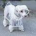 TOPSUNG Waterproof Puppy Raincoat White Transparent Pet Rainwear Clothes for Small Dogs/Cats, Size M