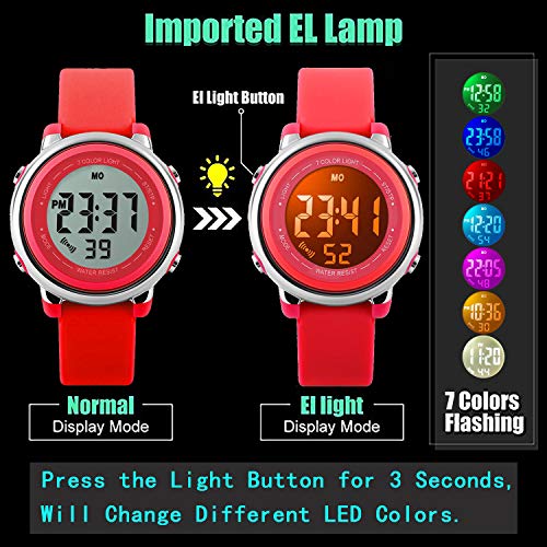 3 Function+Waterproof+Stopwatch+Digital+Wristwatch