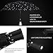 Compact Folding Travel Umbrella Windproof Waterproof, Auto Open Close with Teflon Coating Dry Quickly, LED Flashlight Handle, Meteor