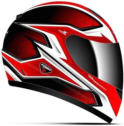 Zoan Thunder Electra Red DOT Full Face Street Motorcycle Helmet Youth Medium