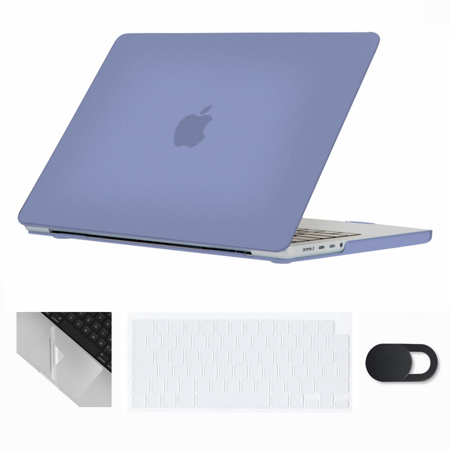 Se7enline Compatible with 16 inch Macbook Pro Case Hard Laptop Cover 2024 2023 16-inch M4 M3 M2 M1 A2991 A3403 A2780 A2485 & TPU Keyboard Skin & Webcam Cover &Touchpad Protector,Lavender Gray