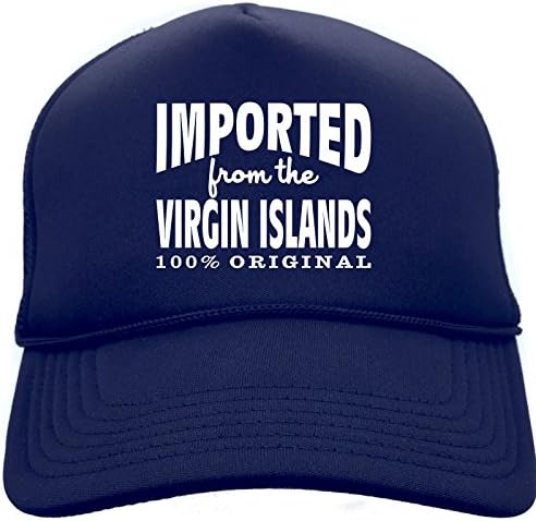 Diva Joy IMPORTED FROM THE VIRGIN ISLANDS Navy Foam Baseball Cap Trucker Hat