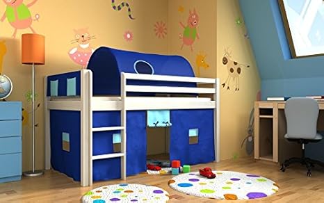 Gab Spielbett Kinderbett Mit Vorhange Tunnel Taschen Matratze Kifer Hochbett Geweisst Amazon De Kuche Haushalt Wohnen