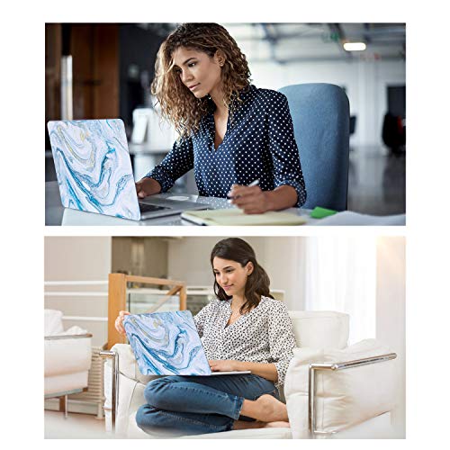 MacBook Air 13 Inch Case, TeenGrow Rubberized Plastic Protective Hard Laptop Case Shell with Keyboard Cover & Screen Protector for Mac Air 13" (Model: A1369/A1466), Blue River Sand