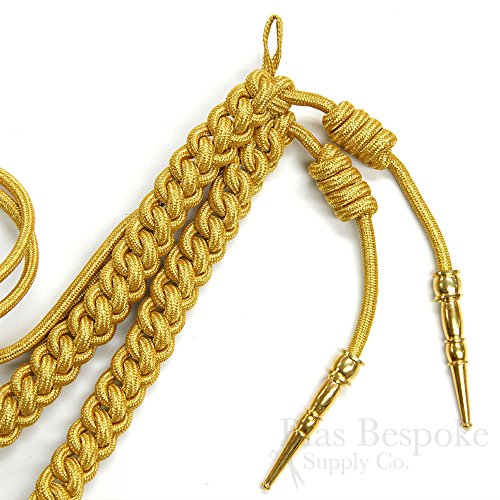 BEAU Braided Aiguillette with Metal Tips, Gold