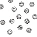 Pandahall 20pcs Tibetan Silver Antique Silver Barrel Beads Charms for Jewelry Makings 8x6.5mm Hole: 3mm