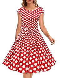 Dressystar 1956 Women Vintage Cocktail Dress 1950s