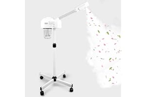 NBYTLT Professional Facial Steamer, 33.46-45.67 In Adjustable Height Face Steamer Stand with Wheels, 110V Hot Mist Facial Hum