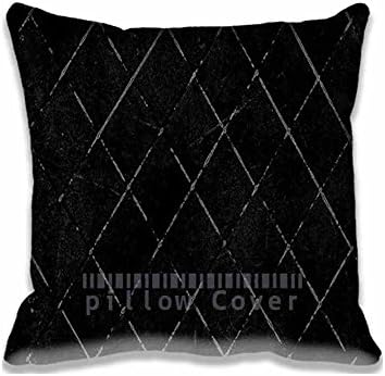 Cotton Polyester Pillowcase 20x20inch Twin Sides,Black Grunge Pattern Wallpaper Pillow Case Coushion Cover Protector Decorative for Home Hotel Couch Bed