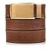 SlideBelts Top Grain Leather Ratchet Belt (Walnut with Gold Buckle, Up to 48