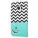 MOLLYCOOCLE Galaxy S7 Edge Case, Big Deals Stand Wallet Case Credit Card Holders Design Flip Folio TPU Soft Inner Bumper PU Leather Ultra-Slim Protective Cover for Samsung Galaxy S7 Edge, Wavy Anchor