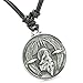 BestAmulets Amulet Howling Wolf Eagles Wild Moon Powers Charm Leather Pendant Necklace