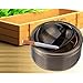 Longpro Cigar Ashtray with Lid Smokeless Windproof Steady Outdoor Stainless Steel for Men Decor Home Office(Bronze)