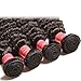 ALI JULIA 7A Deep Wave Hair Weave 4 Bundles 100% Unprocessed Remy Human Hair Extensions 95-100g/pc Natural Black Color