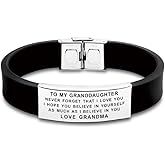 FALOGIJE to Our/My Granddaughter Gifts Bracelet with Inspirational Love Quotes