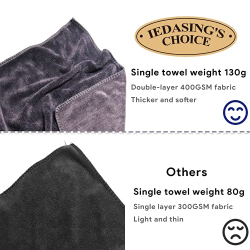 IEDASING\'S CHOICE Dog Towel Pet Towel Microfiber Material 2 Pack Super Absorbent Quick Drying Machine Washable Suitable for Dog Puppy Pet Bathing Beach and Multi-Use, 31inch,Sealed Package