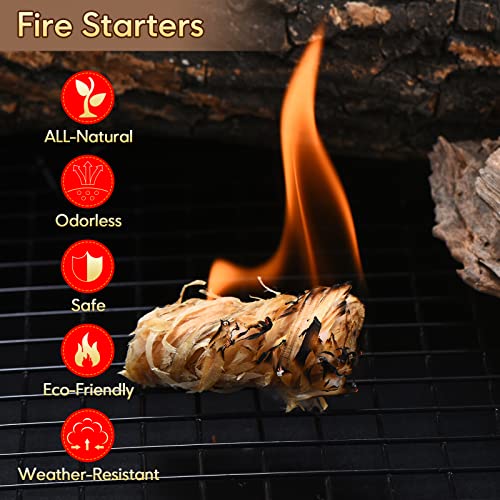 TIFMI Fire Starter 60 Pcs Fire Starters For Campfires, Fireplace, Grill, Wood & Pellet Stove