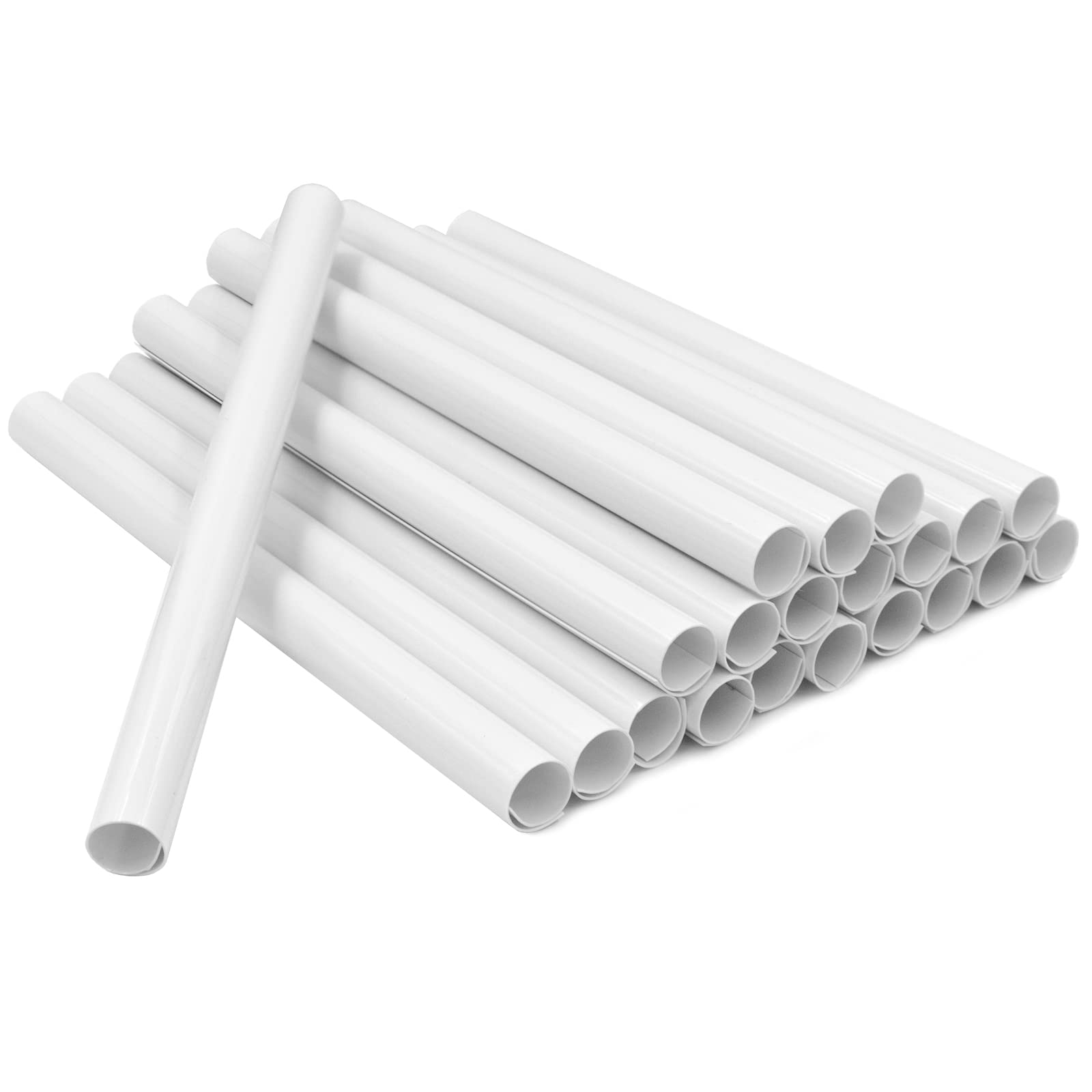 Apragaz 200mm x 15mm White Radiator Pipe Covers - Pipe Covers (20 Pack)