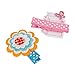 Bundle Monster 10 pc Baby Girls Multicolor Embroidered Design Soft Fabric Hair Clip Accessories - Set 2: Adorable Angel