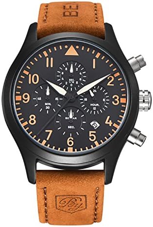 Fashion Chronograph Sports Watches Pilot series Luxury Brand Date Men's Quartz Watch Clock saat