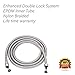 Brushed Nickel 98 Inch Extra Long Shower Hose Replacement - Universal Stainless Steel Handheld Shower Head Hose Replacement Part for Hand Held Shower Head Hose By PurrfectZone