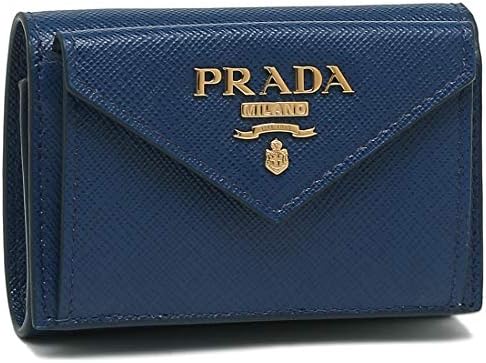 [プラダ]折財布 レディース PRADA 1MH021 QWA F0016 ブルー [並行輸入品]
