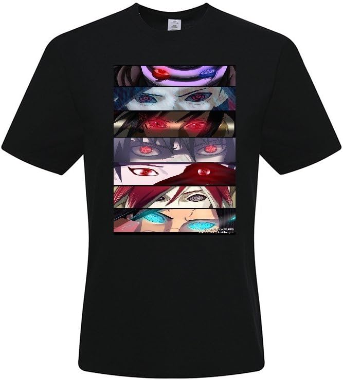 Japanese Anime Naruto Men's T-shrits, DIY Japanese Anime Naruto 100% Cotton Crew Neck T-Shirt