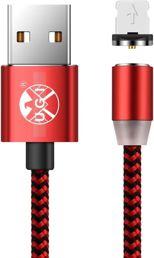 UGI USB Charging Cable Magnetic Lighting 3.3ft/6.6ft/10ft Nylon Braided Fast Charge USB Cable Magnet With LED Display for i-Product Phone X 8 Plus 7 Plus 6 Plus 6s Plus 5 5s SE More Devices