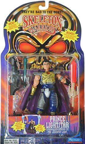 1994 - Playmates / Landmark Ent - #8501 - Skeleton Warriors - Prince Lightstar Action Figure - w/ Skeleton Polarizer - Leader of Legion of Light - 6 Inch - Numbered - Mini-Comic &amp; Poster - New - Mint - Collectible