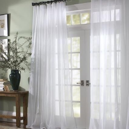 Amazon Com Nauxcen Sheer Curtains Window Thermal Insulated