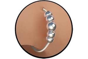 Silver Beaded Nose Ring - Tiny 24 Gauge Silver Nose Hoops - 925 Sterling Silver Nose Piercing Jewelry For Women