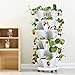 5 Tier Planter Stackable, FOME 5 Tier Strawberry Herb Garden Planter Stackable Gardening Pots Flower Tower Planter Garden Tower with Movable Pallet Caddy for Vegetable Strawberry Herbs