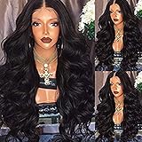 Hot! PlatinumHair Long Body Wave Wigs Synthetic Lace Front Wigs Heat Resistant With Baby Hair Wavy Wigs 26Inch