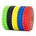 Lego Building Block Tape – Pack of 5 Rolls of Silicone Tape Compatible with All Lego Collections, Self-Adhesive with Quality 3M Tape – 5 Rolls: Black, Red, Yellow, Green, Blue - 1 m Each - Non-Toxic