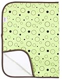 Kushies Deluxe Flannel Change Pad, Green Crazy Bubbles, Health Care Stuffs