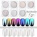 CHARMING MAY Pearl Powder Mirror Effect Rainbow Unicorn Chrome Metallic Manicure Pigment Nail Art Mermaid Powder (7 Pack Pearl Powder)