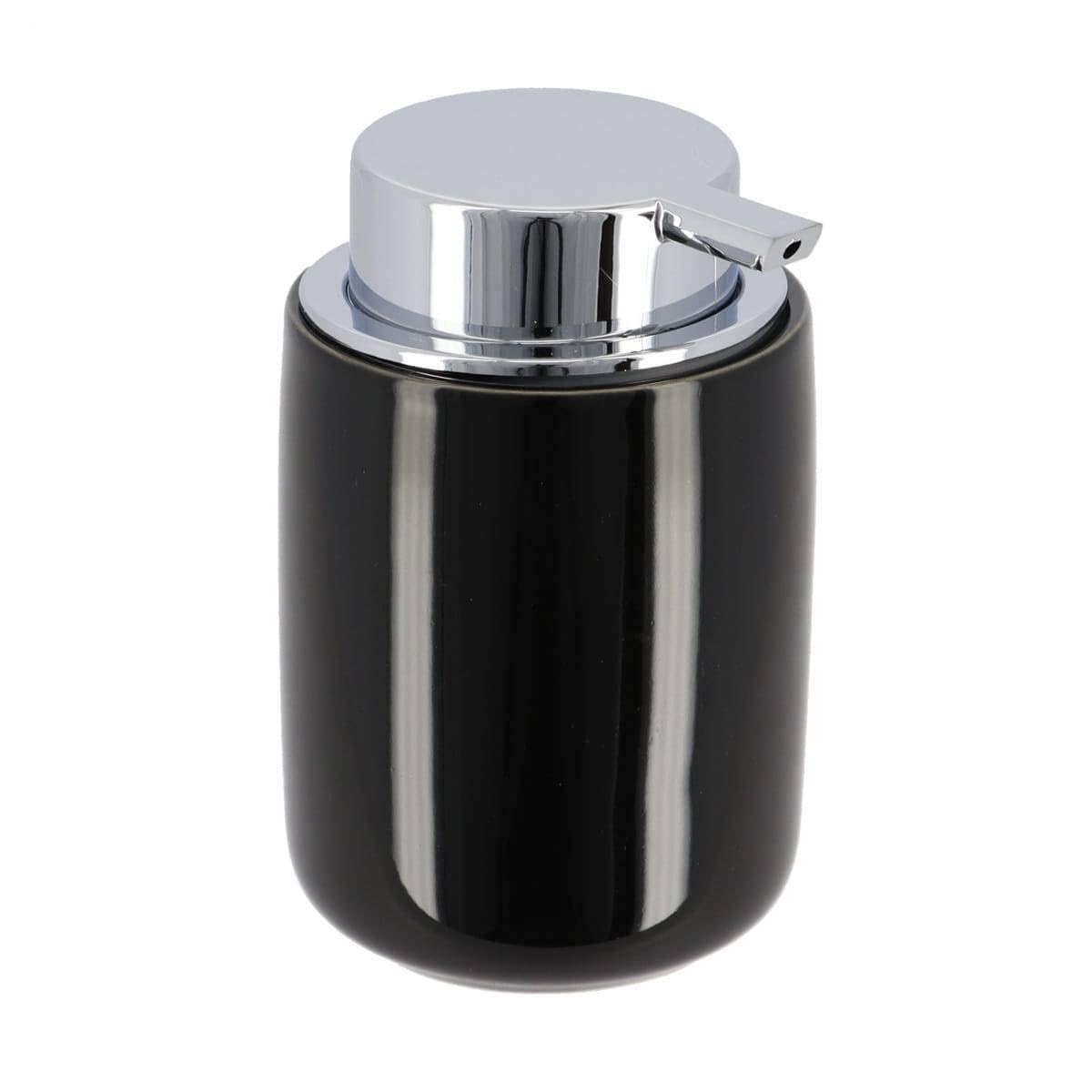 TENDANCE 235ml Round Black Dolomite Soap Dispenser, Ø8,3x13,1 cm