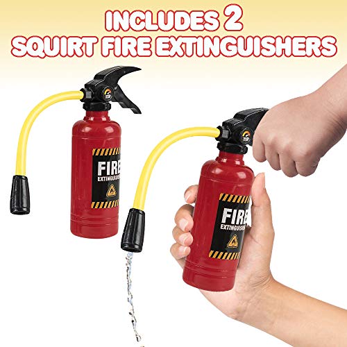 ArtCreativity 7 Inch Fire Extinguisher Squirt Toy Set of 2 Water