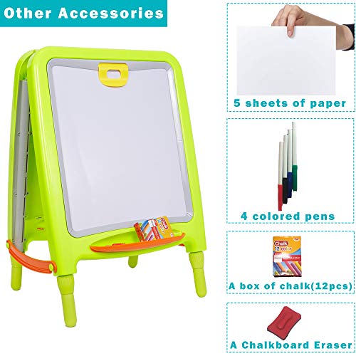 COLOR TREE Kids Easels Art Tables, 3 in 1 Standing Toddler Art Easel