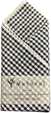 ANQILA Women's Fashion Multi-purpose Cotton Square Neckerchief Handkerchief Scarf Headband Gift (Black)